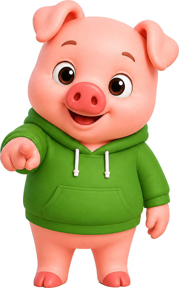 Piggy señalando la pantalla de Ruwell